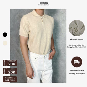 Áo Polo Nam Dệt Kim Cao Cấp Co Giãn Mềm Mại Form Chuẩn Phong Cách Đơn Giản Thanh Lịch Knit Polo MODMEN