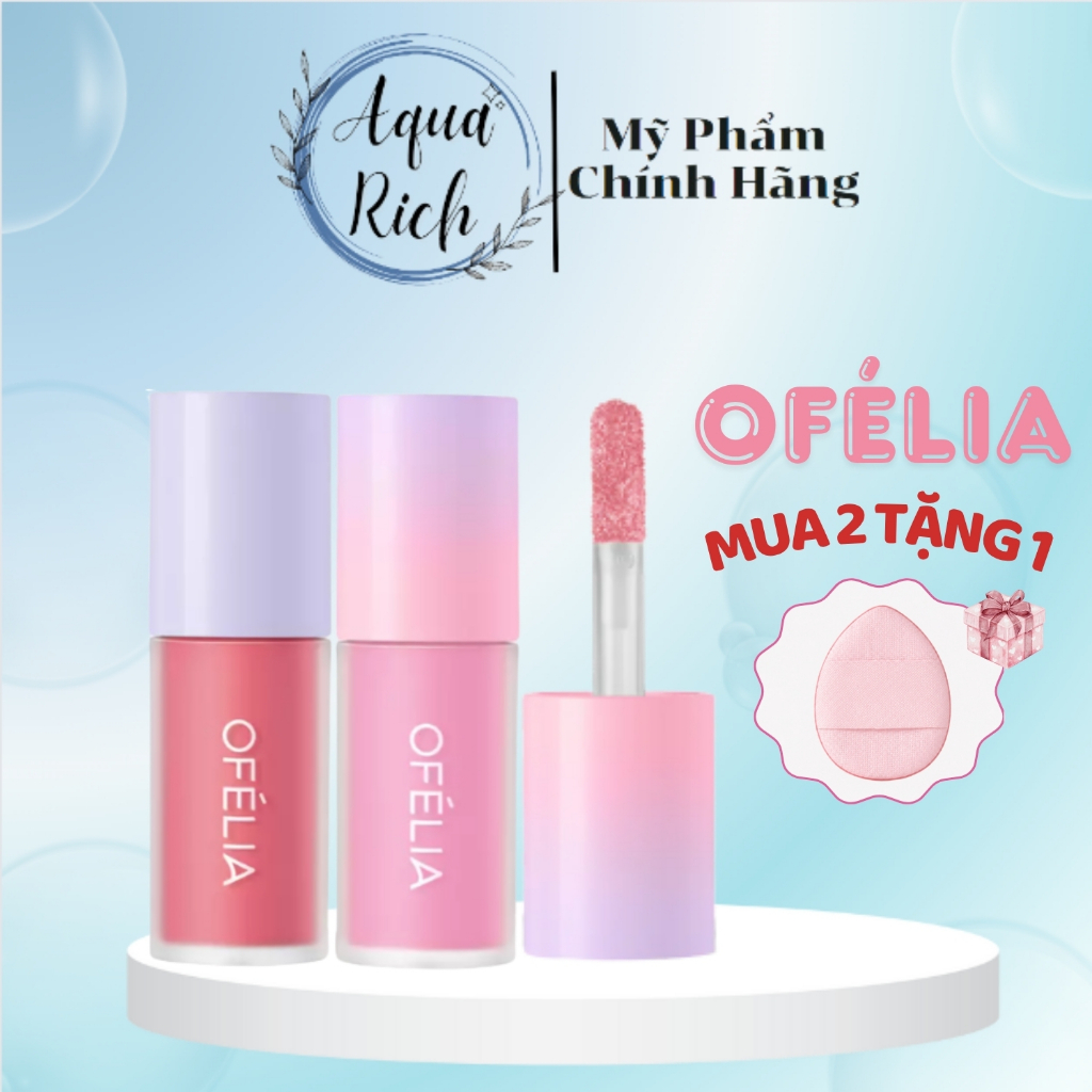 [2 TẶNG 1 MÚT MINI] Má Hồng Dạng Kem OFÉLIA Lolli Liquid Blush - Ofelia Má Hồng Xinh Xắn [LB12 - LB02 - LB13 - LB10]