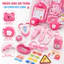 Bộ Đồ Chơi Bác Sĩ Gấu 26 Chi Tiết Cho Bé Vali Kéo Mini Đồ Chơi Bác Sĩ Nhập Vai 2 Màu Hồng Xanh