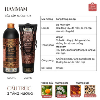 Sữa tắm xích Tesori D'Oriente 500ml dưỡng ẩm làm sạch da lưu hương dài lâu & dưỡng da trắng sáng