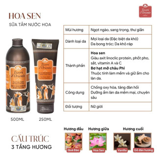 Sữa tắm xích Tesori D'Oriente 500ml dưỡng ẩm làm sạch da lưu hương dài lâu & dưỡng da trắng sáng