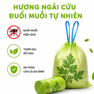Cuộn Túi Đựng Rác Hương Ngải Cứu Đuổi Muỗi GD55 - Túi Rác Tự Phân Hủy, Dẻo Dai Chống Rách