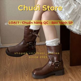 Giày boot nữ da PU tổng hợp dệt vải đế cao su thoải mái dễ mang thuận tiện cá tính
