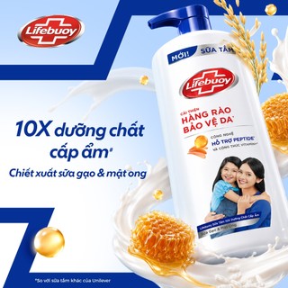 Sữa Tắm Lifebuoy Bảo Vệ Khỏi Vi Khuẩn Gây Bệnh Với Ion Bạc+ Hỗ Trợ Đề Kháng Da Tự Nhiên 1000G