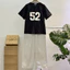 Áo Thun Nam Màu Đen Cotton Form Oversize Họa Tiết Thêu Nổi Phong Cách Hàn Quốc Fifty-Two Tee MODMEN