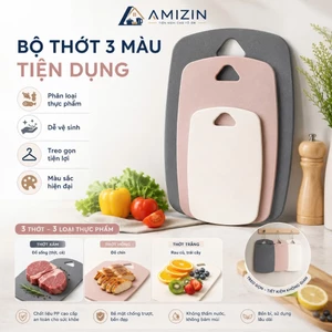 Thớt Kháng Khuẩn Chống Nấm Mốc, An Toàn Cho Sức Khỏe - Thớt Nhựa Kháng Khuẩn Có Vân Chống Trơn