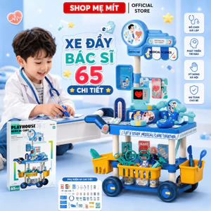 Xe Đẩy Bác Sĩ Cho Bé 65 Chi Tiết Đồ Chơi Nhập Vai Bác Sĩ Xe Đồ Chơi Y Tế Có Bánh Xe Kèm Phụ Kiện
