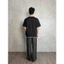 Áo Thun Nam Cotton 4 Chiều Form Rộng Thêu Nổi Phối Viền Cổ Tay Đơn Giản Lazy Saturday Tee MODMEN
