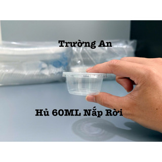 BỊCH HỦ NHỰA (50 CÁI) 60ML NẮP LIỀN-RỜI