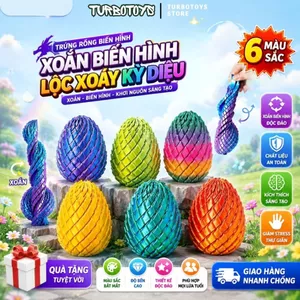 Đồ chơi giảm stress trứng rồng in 3D biến hình fidget toys, khớp nối linh hoạt đồ chơi kỳ lạ, Turbotoys