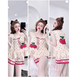 Đùi cổ tròn tay tiên sát nách phom baby doll xinh, lụa latin mềm nhẹ mát