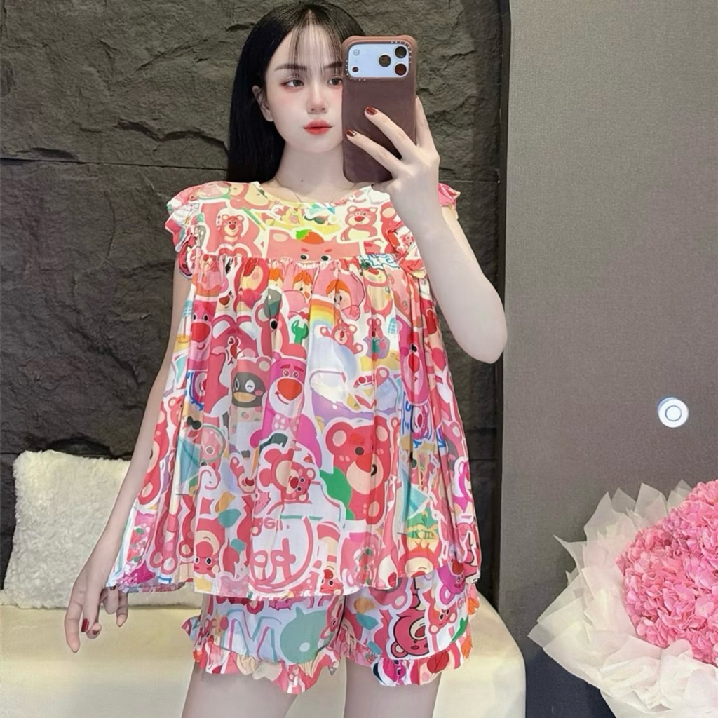 Set Bộ Tole Cánh Tiên Đùi Bèo , Set Bộ Tole Mặc Nhà Nhẹ Mát - BN CLOTHING
