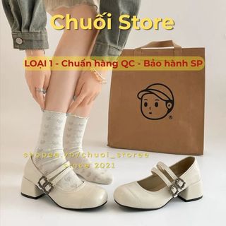 Giày lolita nữ da PU tổng hợp dệt vải đế cao su thanh lịch nữ tính dịu dàng tinh tế