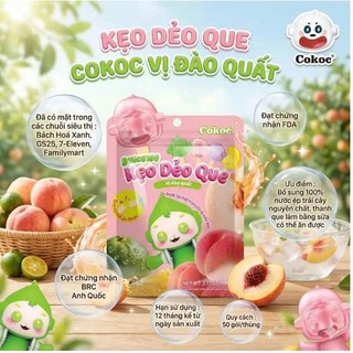 Kẹo Dẻo Que Mini Cokoc Vị Trái Cây Hỗn Hợp - 100% Nước Ép Trái Cây Nguyên Chất, Ăn Được Que