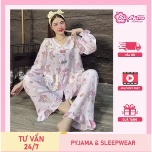 Đồ bộ nữ mặc nhà, đồ ngủ nữ dễ thương, đồ đũi xinh tiểu thư cao cấp hoạ tiết hoạt hình dễ thương[15]
