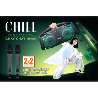 LOA KARAOKE ACNOS CHILL CÔNG SUẤT 120W có app điều chỉnh âm thanh echo delay reverb 2 micro tại audio viet nam store