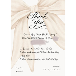 Set 10 In Thư Thiệp Cảm ơn Chúc Mừng Theo Yêu Cầu