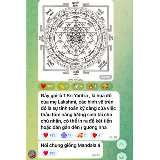 [Presage.vn] [Vuông 5cm] Set 8 Hoặc 15 Stickers Sri Yantra Sinh Tài - KHÁCH ĐỌC KỸ MIÊU TẢ GIÚP SỐP NHA Ạ
