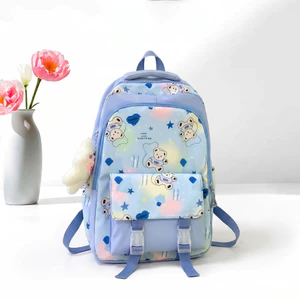 Balo Đi Học Nữ Phản Quang Họa Tiết Gấu Cute Dễ Thương Cỡ Lớn Nhiều Ngăn Thời Trang Hàn Quốc Chống Thấm Nước Cho Học Sinh