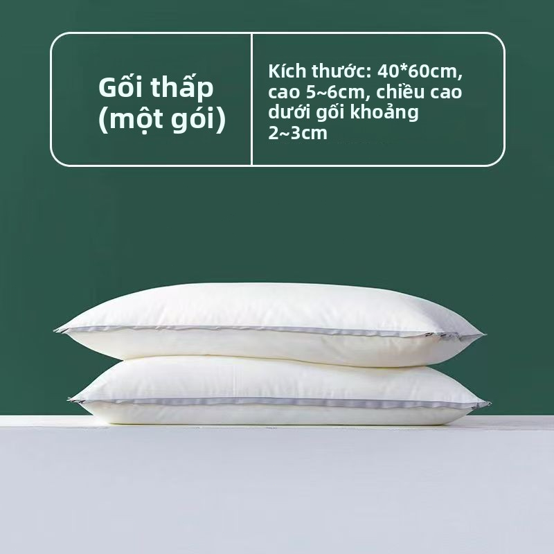 【Ten Beans】Gối Siêu Thấp Gối Mềm Thấp Mỏng Cotton Bảo Vệ Cổ Tử Cung Người Lớn Đơn Học Sinh Hỗ Trợ Giấc Ngủ Cho Bé Trẻ Em