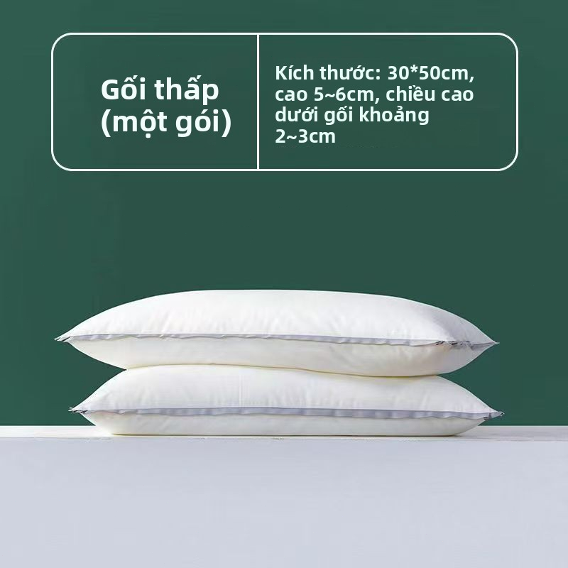 【Ten Beans】Gối Siêu Thấp Gối Mềm Thấp Mỏng Cotton Bảo Vệ Cổ Tử Cung Người Lớn Đơn Học Sinh Hỗ Trợ Giấc Ngủ Cho Bé Trẻ Em