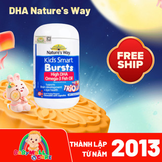 DHA Nature's Way Omega-3 Fish Oil Trio 60 Viên Nhai Cho Bé Babymall & Care