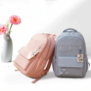 Balo Nữ Đi Học Hàn Quốc - Balo Cấp 2, Cấp 3, Sinh Viên Nhiều Ngăn Dễ Thương 47cm Đựng Laptop