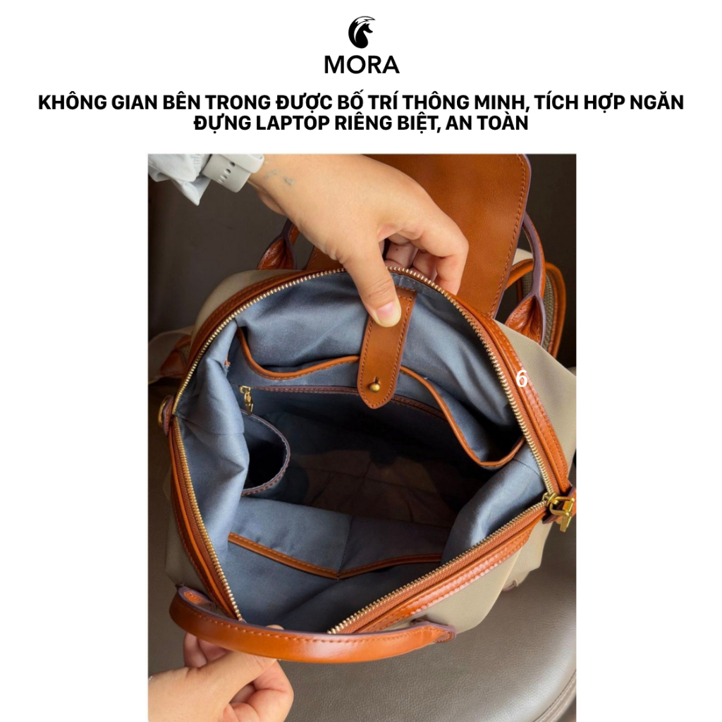 Balo MORA ELITE cao cấp – Balo laptop công sở nhẹ, dung tích lớn, thiết kế sang trọng, chống nước