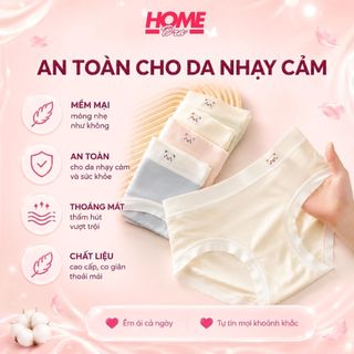 Quần lót nữ cotton thun lạnh mềm mại thoáng mát Quần chíp nữ đáy kháng khuẩn họa tiết dễ thương LY03