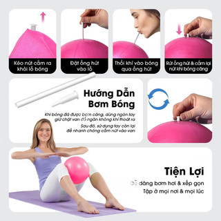 (TX)Bóng Tập Yoga Tại Nhà Tăng Sự Linh Hoạt Cơ Thể Hỗ Trợ Tập Gym Tập Pilates Cao Cấp Kích Thước 25cm