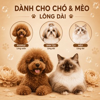 Sữa Tắm Xả Cho Chó Mèo 2in1 Louis POODLE ROSE 3-500ml Kiêm Dầu Xả Thú Cưng Chính Hãng