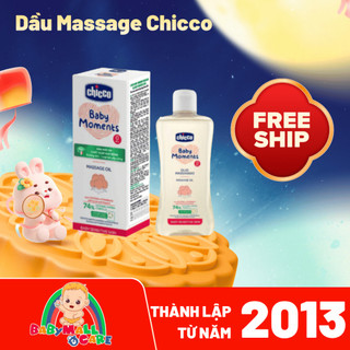 Dầu Massage Chicco Baby Moments Chiết Xuất Hạt Bông Vitamin E Cho Bé 0+ | Babymall & Care