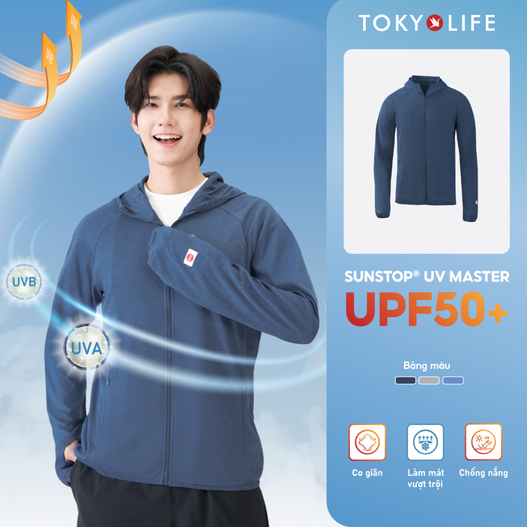 Áo khoác chống nắng nam SunStop Master TOKYOLIFE chống tia UV co dãn mềm mại thoáng mát 40000540