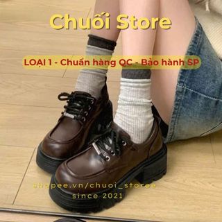 Giày oxford nữ da PU tổng hợp dệt vải đế cao su cao cấp thoải mái êm chân tinh tế