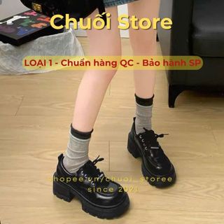 Giày oxford nữ da PU tổng hợp dệt vải đế cao su tinh tế nhẹ nhàng sang trọng cao cấp