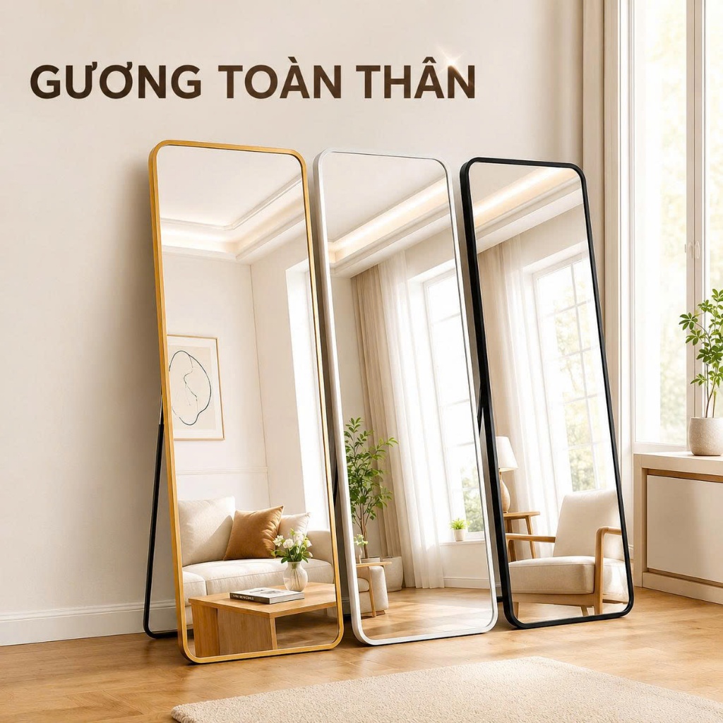 Gương soi toàn thân có chân đứng hoặc treo tường