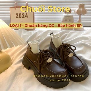 Giày oxford nữ da PU tổng hợp dệt vải đế cao su phong cách nữ tính thanh lịch nhẹ nhàng tinh tế