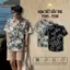 Áo Sơ Mi Lụa Họa Tiết Cây Tre, Cuban Shirt Chất Lụa Tuyết Mềm Mịn, Thoáng Mát, Thấm Hút Tốt, Chống Nhăn - Size 50-100kg