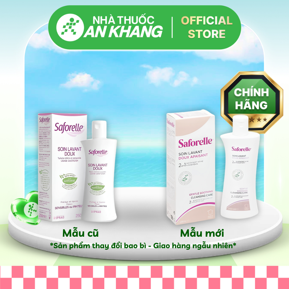 Dung dịch vệ sinh phụ nữ Saforelle cho da nhạy cảm chai 250ml [Nhà Thuốc An Khang - Chính Hãng 100%]