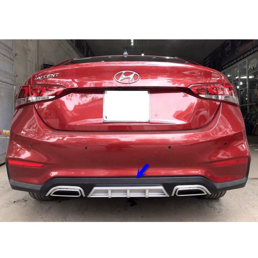 Lip chia po Hyundai Accent 2018-2022, lippo Accent 2018-2020, Chất liệu nhựa ABS cao cấp mẫu bô tròn
