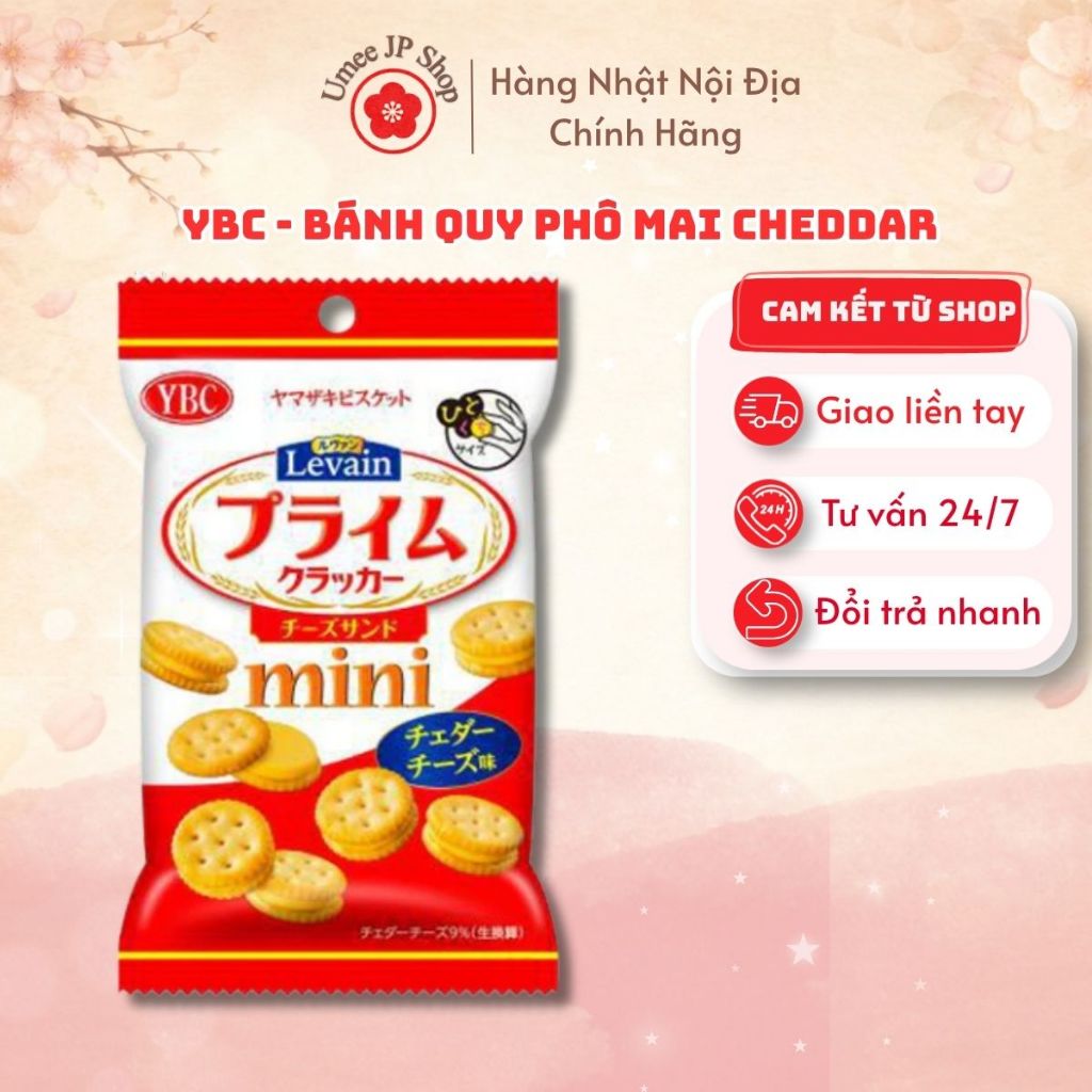 Bánh quy phô mai YBC Cheddar gói 40g - Hàng Nội Địa Nhật