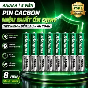 NANFU Carbon Richplus Pin AA/AAA 8 Vien 1.5V – Vo Thep Khong Thuy Ngan, Chong Ro Ri
