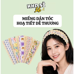 Miếng Dán Tóc Mái Nữ Họa Tiết Hoa Chấm Bi Xinh Xắn, Giúp Giữ Tóc Mái Vào Nếp Khi Makeup, Skincare. Rửa Mặt, Dễ Sử Dụng M