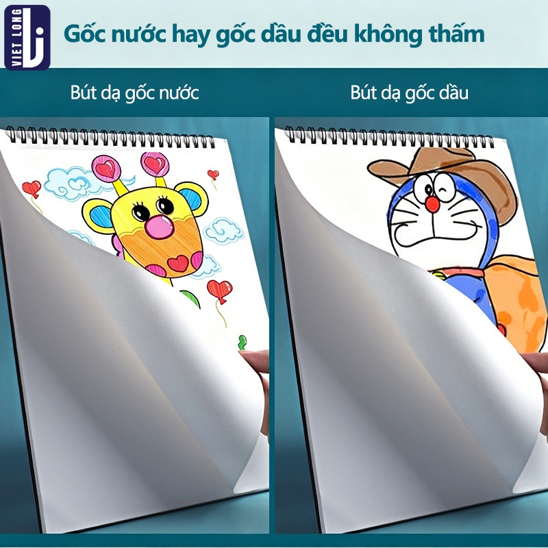 Vở Vẽ Giấy Dày Trắng Sáng, Sổ Sketch Chuyên Dụng Cho Học Sinh Mỹ Thuật, Vẽ Màu Không Lem Nhanh Khô Mực