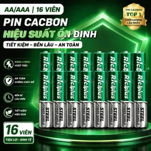 NANFU Carbon Richplus Pin AA/AAA 16 Vien 1.5V – Vo Thep Khong Thuy Ngan, Ben Bi & Than Thien Moi Truong