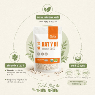 Hạt ý dĩ hữu cơ C'LaVie Organic Coix Seeds 200g