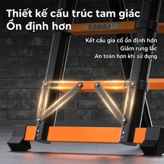 Thang Rút Nhôm Inox Chữ A Nhập Khẩu Thang gấp gọn dễ mang Lớp phủ chống gỉ Tải trọng 600KG