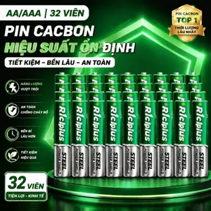 NANFU Carbon Richplus Pin AA/AAA 32 Vien 1.5V – Vo Thep Khong Thuy Ngan, Ben Bi & Than Thien Moi Truong