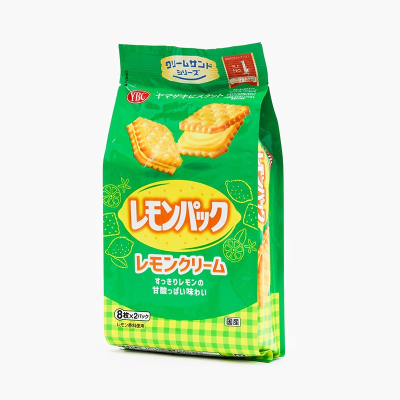 Bánh quy YBC nhân kem chanh gói 40g Nhật Bản - Giòn tan, Nhân Kem Chua Ngọt Thanh Mát
