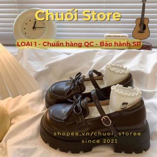 Giày Oxford nữ da PU tổng hợp dệt vải đế cao su trẻ trung tinh tế thời trang tiểu thư